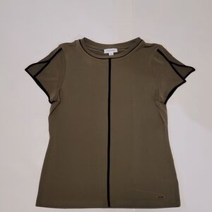 Olive green & black calvin klein top